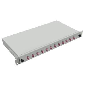 helos LWL 19" Breakoutbox mit 12x LC Duplex Kupplungen OM4, grau 262772 /HW 252009 (4005938520091)