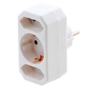Adapterstecker, Euro- und Schutzkontakt, weiß brennenstuhl 1508050 (4007123115822)