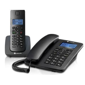 Motorola C4201 Combo, TIschtelefon plus Mobilteil schwarz 107C4201 (5055374707616)