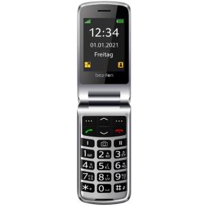 Beafon SL645 plus Silver Line, Großtastenklapphandy, schwarz-silber SL645plus_EU001B (9120042772954)