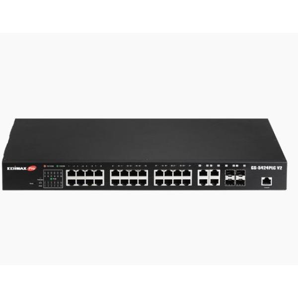 Edimax Pro 28 Port POE+Gigabit Switch +4 xSFP 19