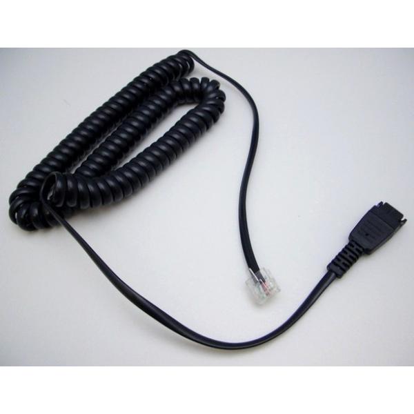 Jabra Anschlusskabel QD auf Spezial Stecker RJ45 Spiral 0,5-2,0m, für Unify OpenStage 8800-01-94 (5706991010978)