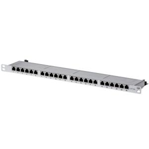 helos Patchfeld Cat 6A 19" 0,5HE 24 Port lichtgrau 134341 (4005938343416)