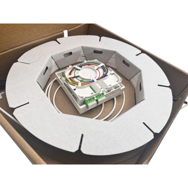helos FTTH-Anschlussset, beidseitig mit 4 LC-APC-Steckern vorkonfektioniert, 20m - Bild 2 von 2