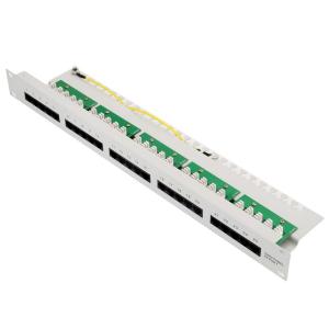 Ecolan Patchfeld Cat 3 ISDN 19" 1HE 25 Port RJ45 8/4 hellgrau RAL7035 37588.1 (4049759055912)