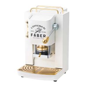 Faber Pro Deluxe Pure White & Messing ESE Pad Espressomaschine PROWHITEBASOTTELE (8059513691351)