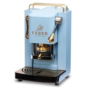 Faber Pro Mini Deluxe Turquoise Messing ESE Pad Espressomaschine PROMINIBLUBASOTT (8059513692594)