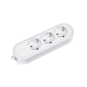 Bachmann Steckdosenleiste SMART 3-fach, weiß ohne Zuleitung, ohne Schalter 385.270 (4016514003761)