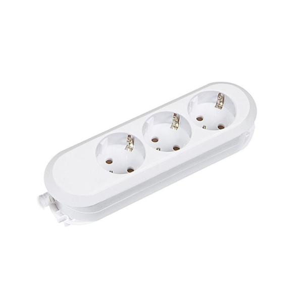 Bachmann Steckdosenleiste SMART 3-fach, weiß ohne Zuleitung, ohne Schalter 385.270 (4016514003761)