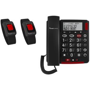 amplicomms BigTel 50 Alarm Plus Notrufarmband Duo dunkelgrau ATL1425642 (3700601425642)