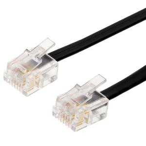 helos Anschlusskabel 6P4C/6P4C, 4-adrig, 3 m, RJ11/RJ11 Belegung 1:1, schwarz, lose 70083 (4017538700834)