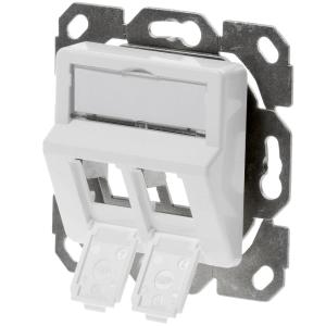 Telegärtner AMJ-S Modul-Aufnahme 2 Port 30° UP/50 Alpinweiss 100021417 (4018359400583)