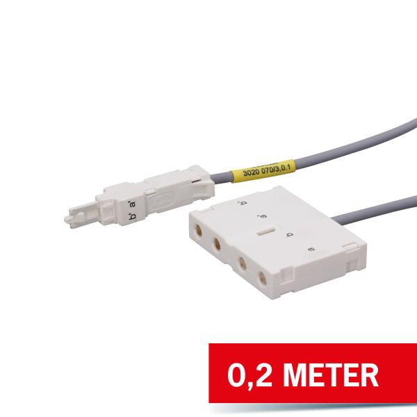 CobiNet LSA Prüfschnur 2/2, 4-polig, 0,2 m 117053 / 3020 070/0,2.1 (4057227170531)