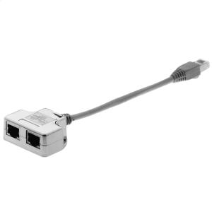Ecolan T-Adapter CAT 5e Ethernet/Ethernet, 2 x 10/100BaseT, Cable-Sharing K5122.015 (4049759022273)