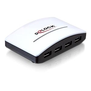 Delock Usb-hub 4-fach Weiß 61762 (4043619617623)
