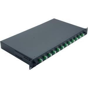 helos LWL 19" Spleissbox 12 x LC/APC Duplex OS2, spleißfertig, schwarz 375553 (4005938755530)