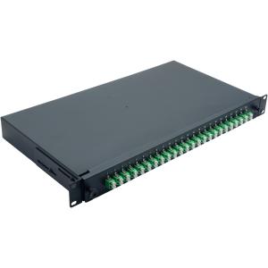 helos LWL 19" Spleissbox 24 x LC/APC Duplex OS2, spleißfertig, schwarz 375555 (4005938375554)