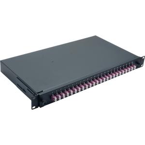 helos LWL 19" Spleissbox 24 x LC Duplex OM4, spleißfertig, schwarz 375561 (4005938755615)