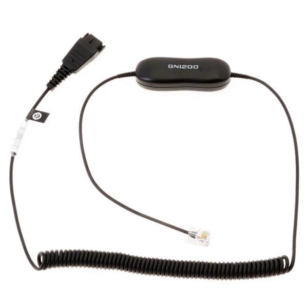 Jabra Kabel 1200 Smart Cord Kabelunterteil Smart Cord spiral, QD auf RJ10 Westernstecker 88011-99 (5706991004151)