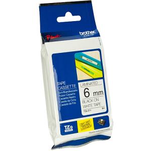 Brother Schriftband TZe-211 schwarz auf weiß, 6mm, 8m, laminiert TZe211 (4977766685054)