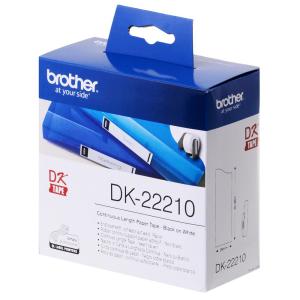 Brother Etiketten Rolle (2,9 cm x 30,5 m) schwarz auf weiß DK22210 (4977766628181)