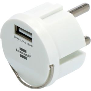 USB-Steckdosenadapter USB-A Ladebuchse 2,4 A max. 12,0 W weiß BRENNENSTUHL 1508110 (4007123680917)