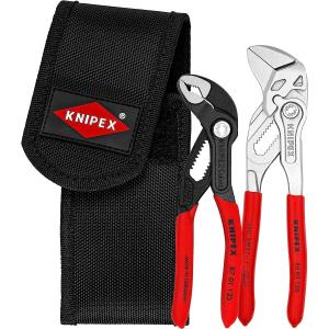KNIPEX Mini-Zangenset in Gürteltasche, Zangenschlüssel 150mm, Cobra 125mm 00 20 72 V01 (4003773070832)