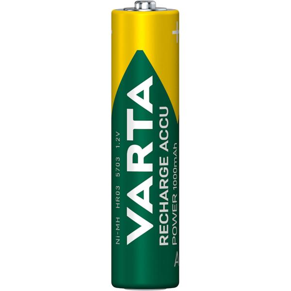 VARTA Akku Micro AAA 1000mAh NiMH Recharge Accu Power (2er Pack) Die perfekte Wahl für jede Anwendung 05703301402 (40084