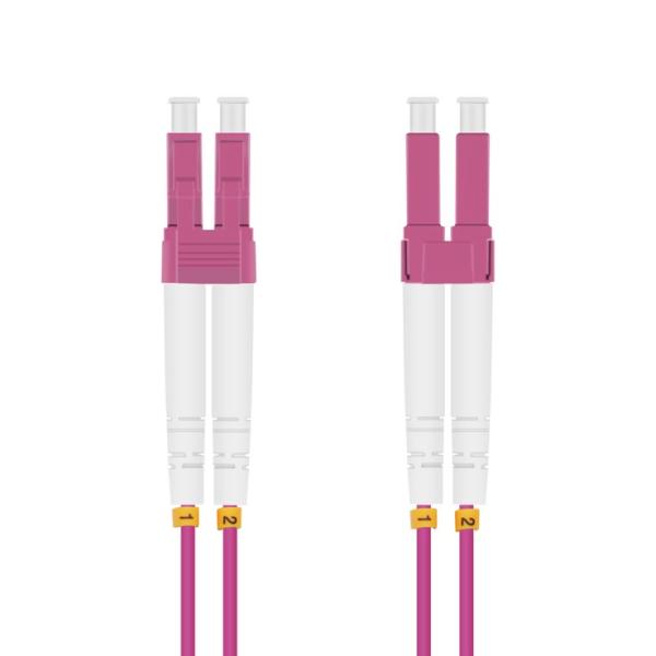 helos LWL OM4 Patchkabel Duplex LSZH 3,0mm LC/LC erikaviolett 10,0m 115705 (4005938157051)