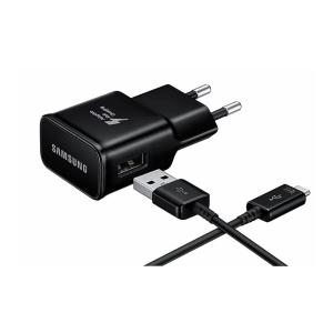 Samsung USB Adapter + USB-C kabel Schwarz BULK Ladegerät mit Ladekabel USB-C auf USB-A EP-TA200EBE (4260587938943)