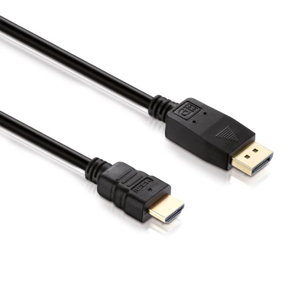 PureLink Anschlusskabel, DisplayPort St./HDMI St., FULL HD, BASIC, 5,0m, schw. 118879 (4005938188796)