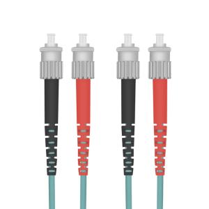 helos LWL Patchkabel ST/ST Duplex 50/125µm OM3 aqua 2,0m 126401 (4005938264018)