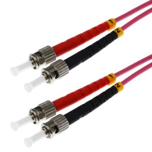 helos LWL Patchkabel ST/ST Duplex 50/125µm OM4 erikaviolett 2,0m 126423 (4005938264230)
