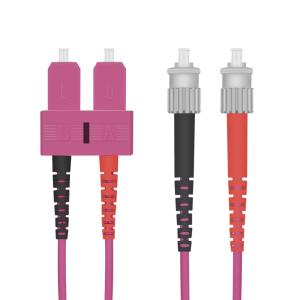 helos LWL Patchkabel SC/ST Duplex 50/125µm OM4 erikaviolett 1,0m 126435 (4005938264353)