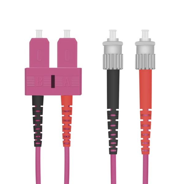 helos LWL OM4 Patchkabel Duplex LSZH 3,0mm SC/ST erikaviolett 10,0m 126440 (4005938264407)