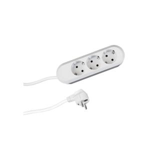 Bachmann Steckdosenleiste SMART 3-fach, weiß 3,0m, ohne Schalter 388.271 (4016514003969)