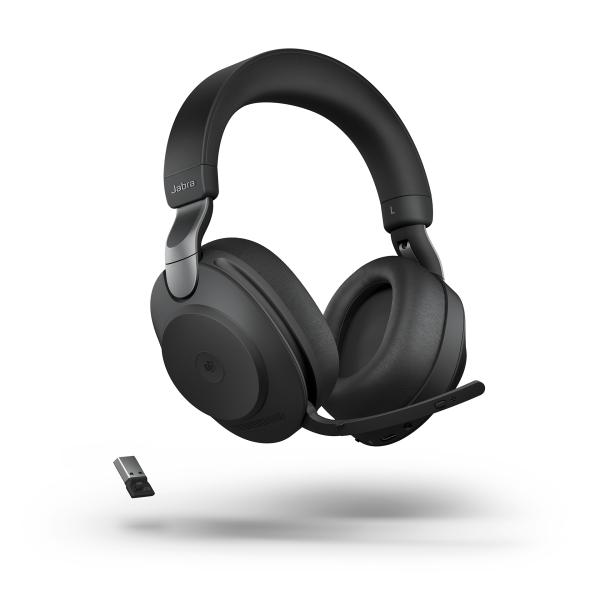 Headset Evolve2 85 MS Stereo USB-A schwarz 3,5mm dongle Jabra 28599-999-999 (5706991023312)