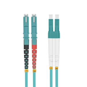LWL Patchkabel E2000 (LSH)/LC Duplex 50/125µm OM3 aqua 10,0m 51577.10 / HW 254695 (4005938546954)