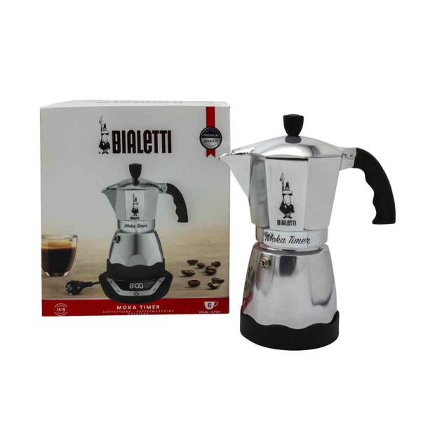 Bialetti Moka Timer Espressokocher Elektrisch Gelb, 6 Tassen 0006093/NP (8006363009997)