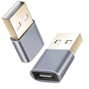 helos Adapter, USB 2.0 Type-C Buchse/USB 2.0 Stecker, PREMIUM, dunkelgrau 304282 (4005938042821)