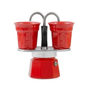 Bialetti Espressokocher Set Mini Express rot + 2 Espressobecher 7303 (8006363030489)