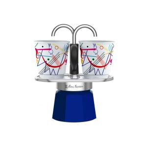 Bialetti Mini Express Espressokocher Blau, 2 Tassen 0001407 (8006363030465)