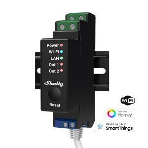-Relais für Hutschiene - Max. 25A - WLAN&LAN&Bluetooth Shelly Pro 2 (3800235268025)
