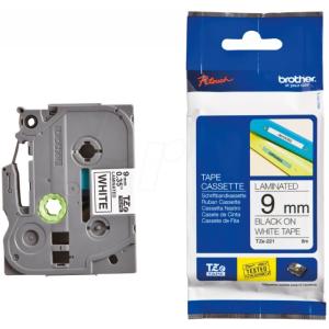 Brother Schriftband TZe-221 schwarz auf weiß, 9mm, 8, laminiertm TZE221 (4977766685085)