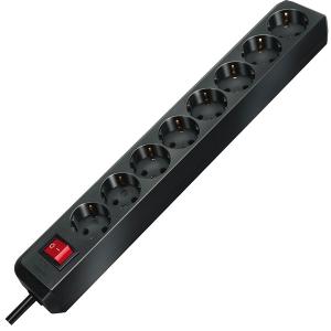 Brennenstuhl Eco-Line mit Schalter 8-fach schwarz 3,0m 1159300018 (4007123114429)