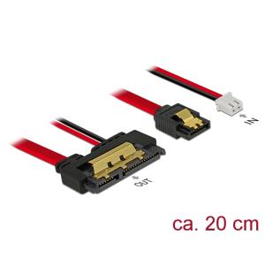 Delock Kabel SATA 6 Gb/s 7 Pin Buchse + Power 2 Pin Buchse > SATA 22 Pin Buchse gerade (5 V) Metall 20 cm 85240 (4043619