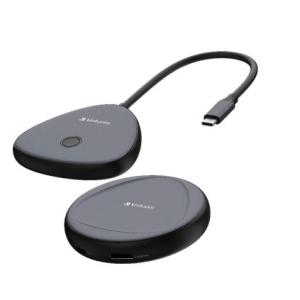 Verbatim USB-C-Wireless-Display-Adapter 4K mit Hub WDA-02 32147 (0023942321477)