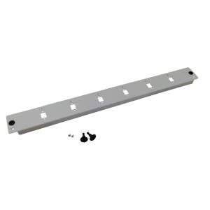 helos LWL 19" Breakoutbox Frontplatte 6-Fach Blende unbestückt, grau 257708 (4005938577088)