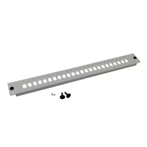 helos LWL 19" Breakoutbox Frontplatte 24-fach Blende unbestückt, grau 257712 (4005938577125)