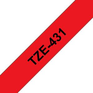 TZE-431 ROT/SCHW LAM. 12MM (8M) BROTHER TZ431 BESCHRIFTUNGSBAND TZE431 (4977766686242)